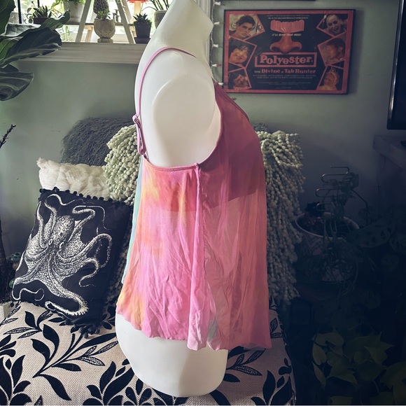 [ 2 FOR $20 ] MULTICOLORED BIKIN TOP WITH MESH COVERING - Picture 5 of 6